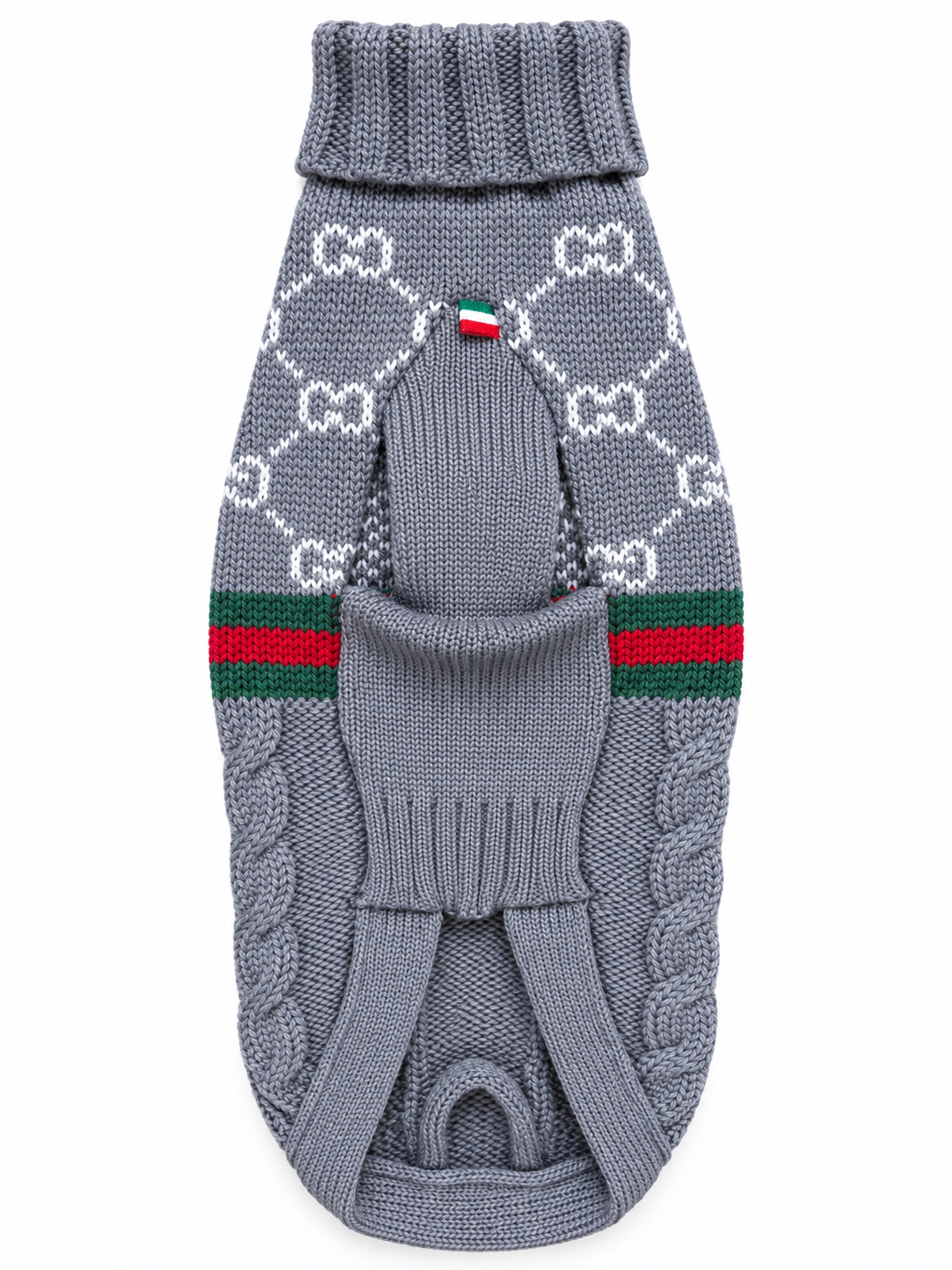 Pull Trecce e Coste Infinity Grigio
