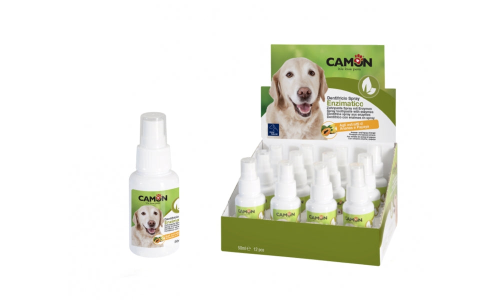 Dentifricio spray enzimatico