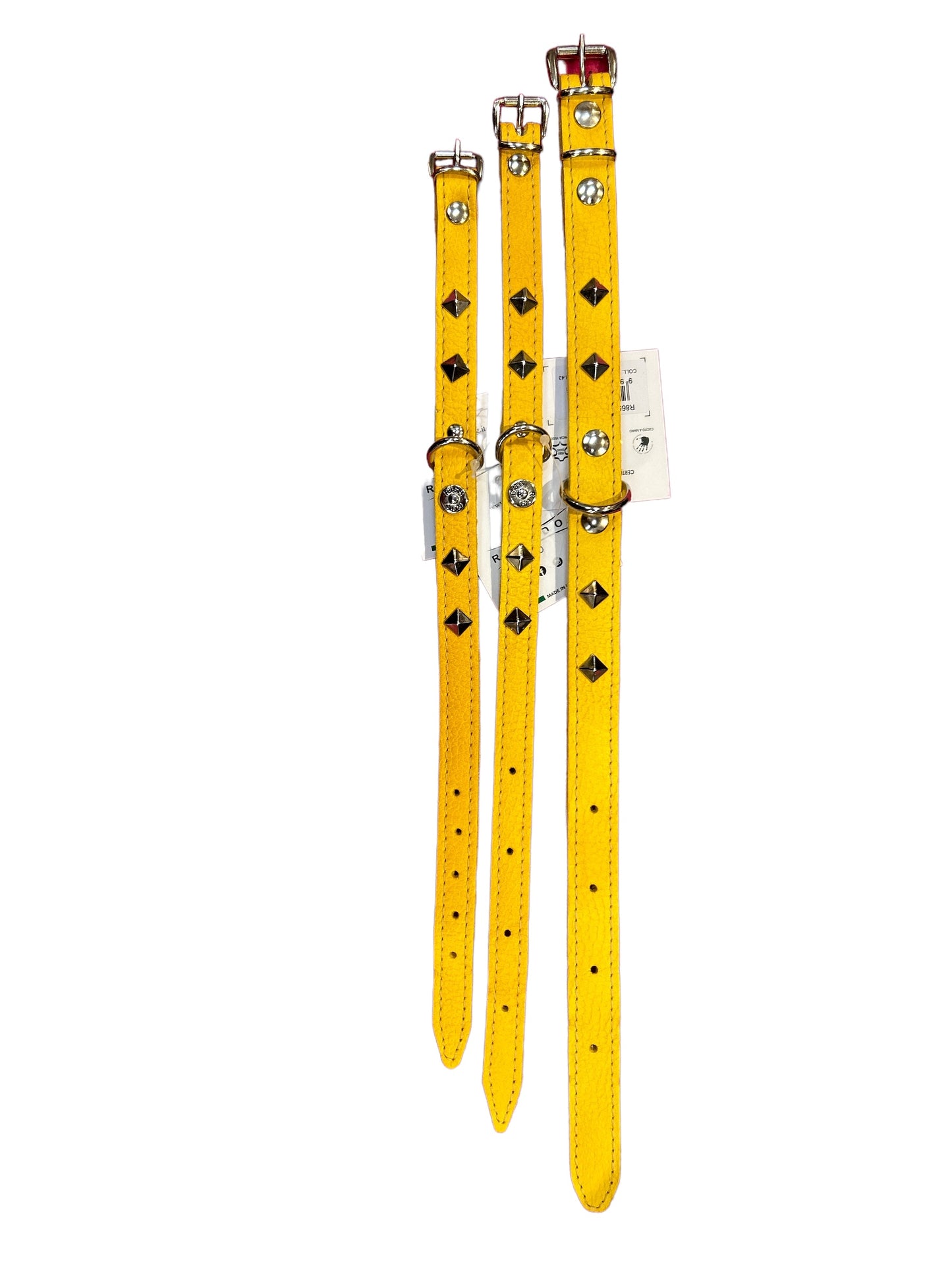 Collare Giallo con borchie