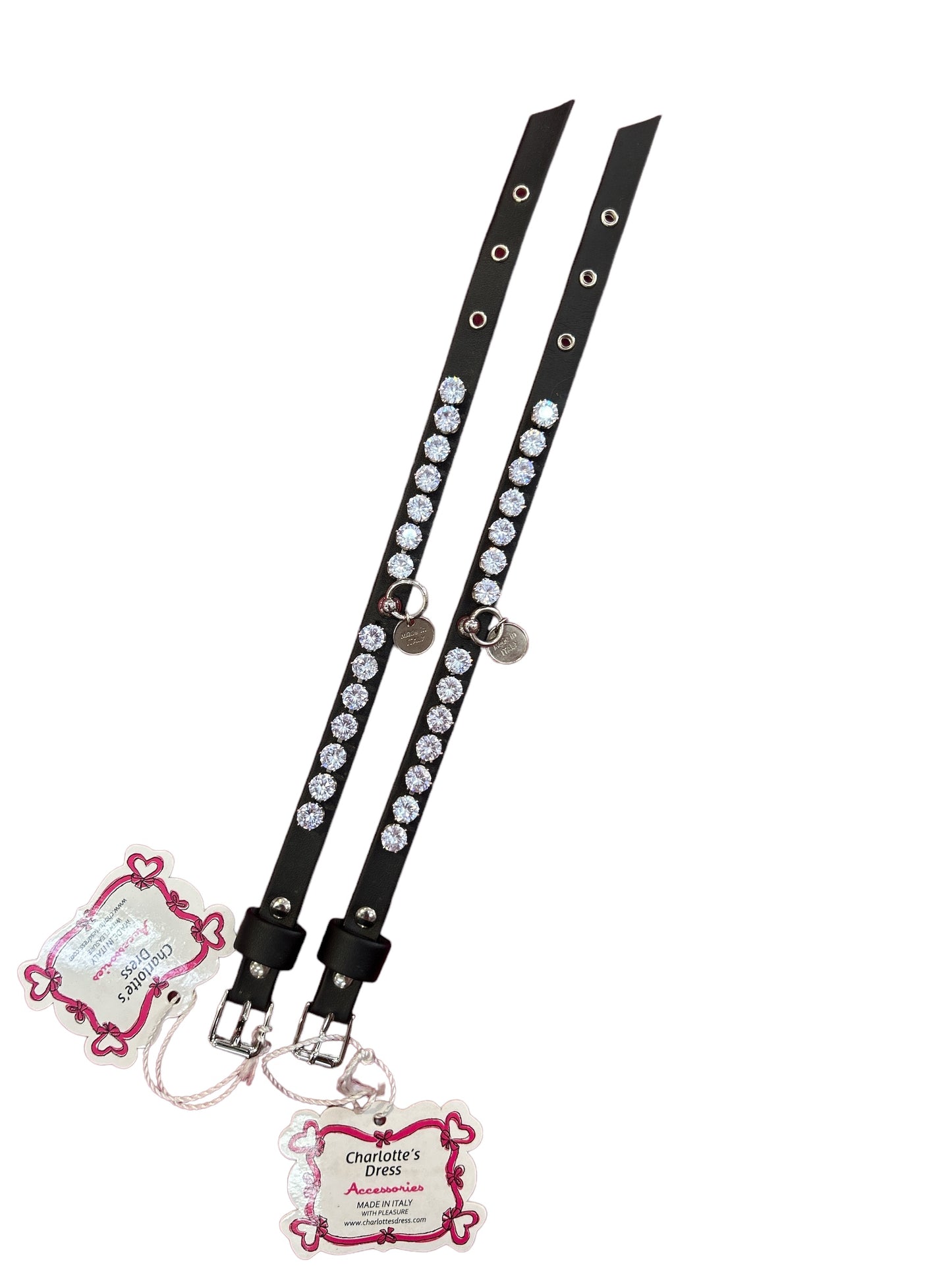 Collare strass nero