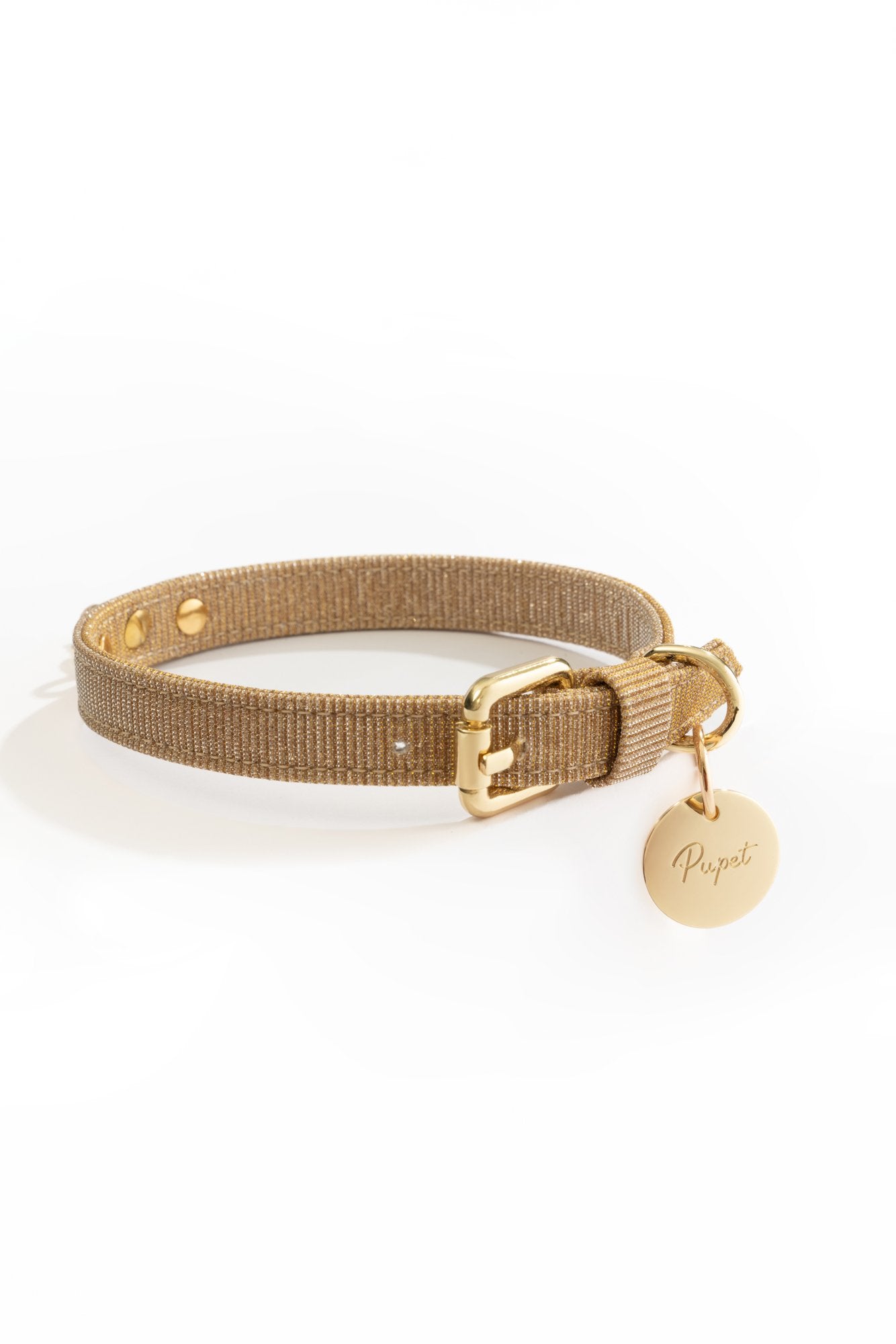 COLLARE PER CANI IN LUREX ORO