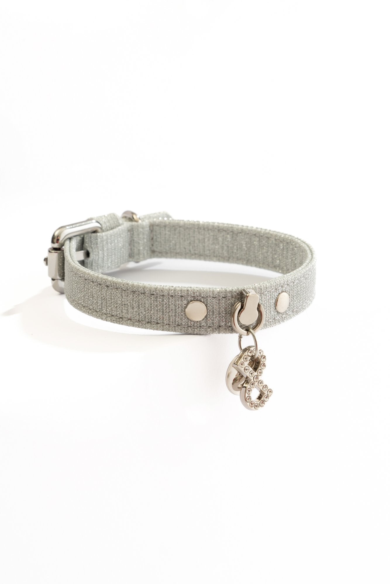 COLLARE PER CANI IN LUREX ARGENTO