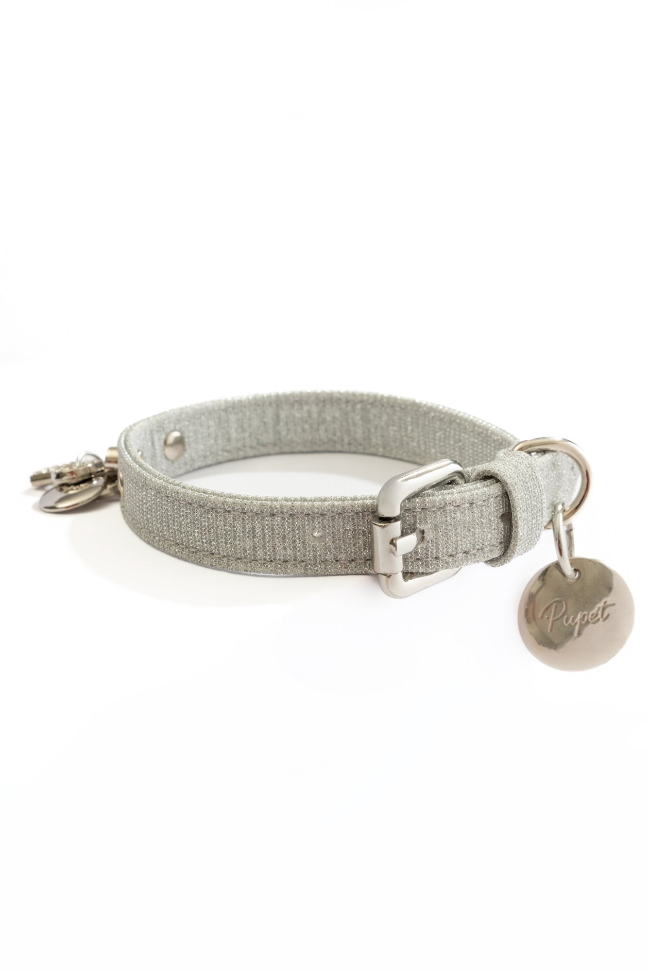 COLLARE PER CANI IN LUREX ARGENTO