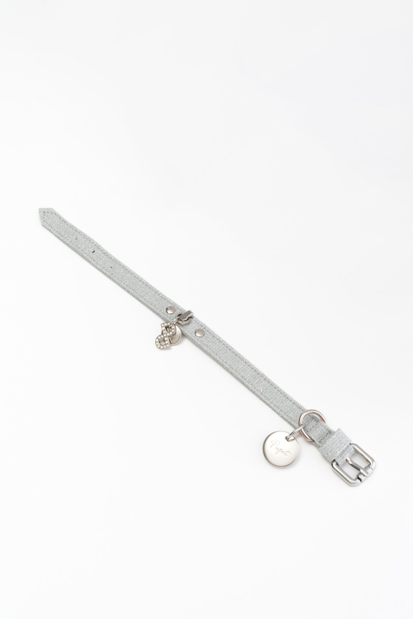 COLLARE PER CANI IN LUREX ARGENTO