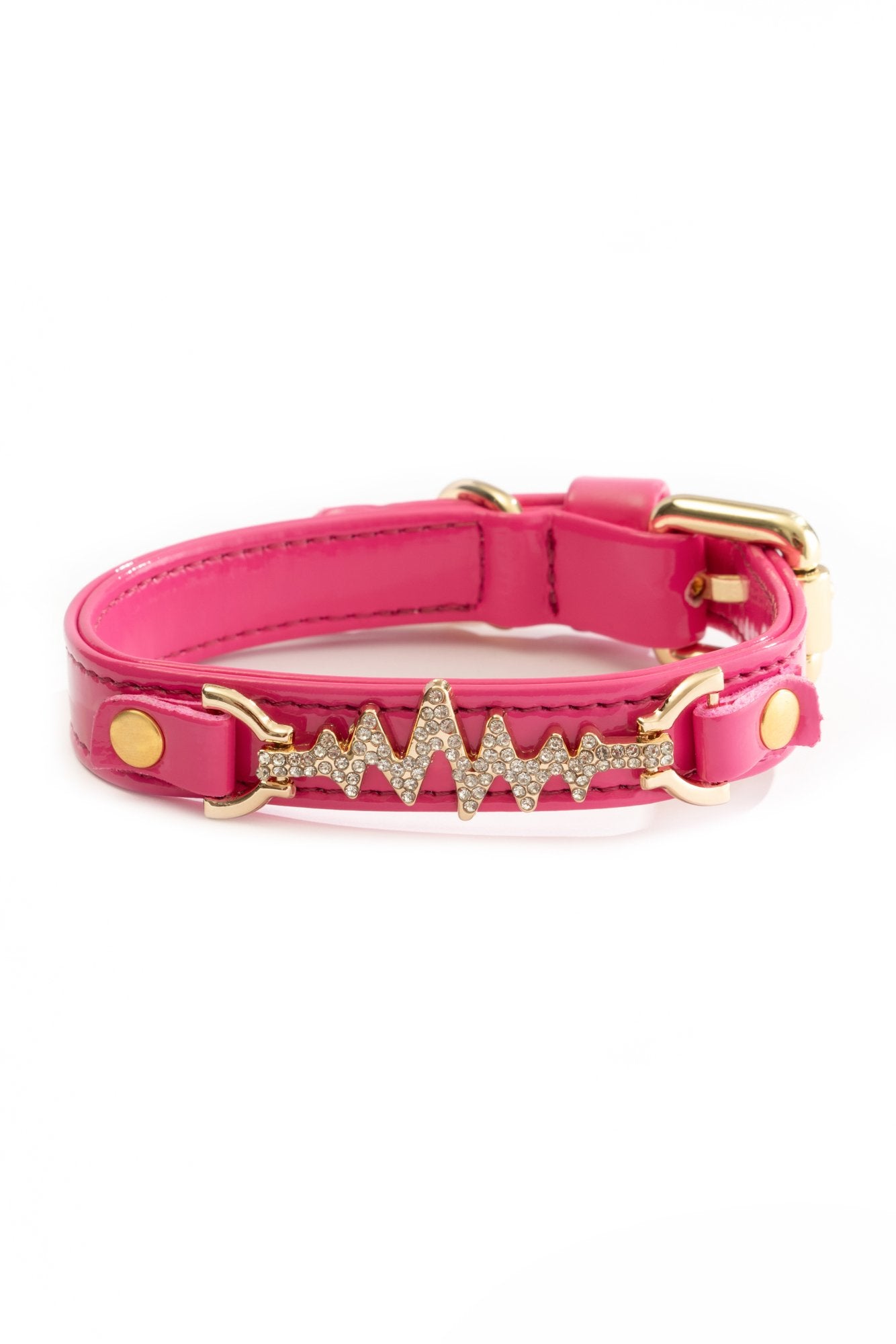 COLLARE LUXE IN VERNICE FUCSIA CON GIOIELLO