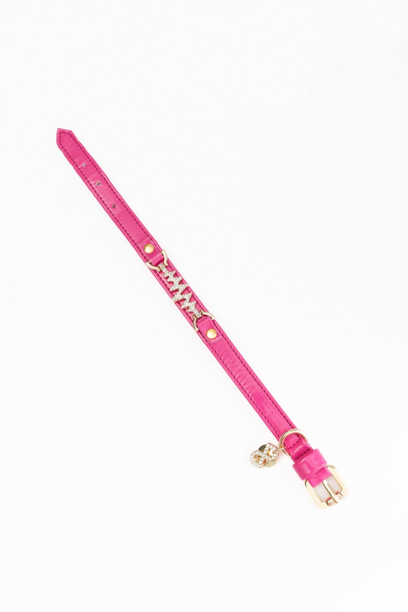 COLLARE LUXE IN VERNICE FUCSIA CON GIOIELLO