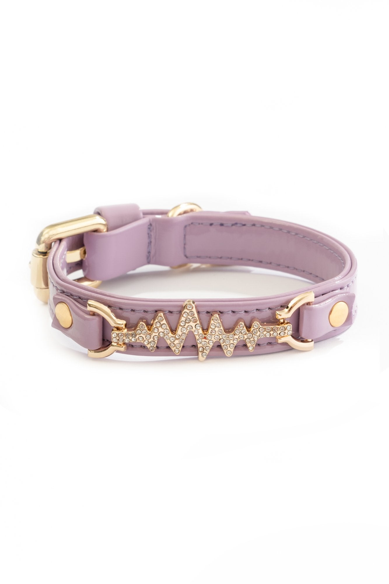 COLLARE LUXE IN VERNICE LILLA CON GIOIELLO