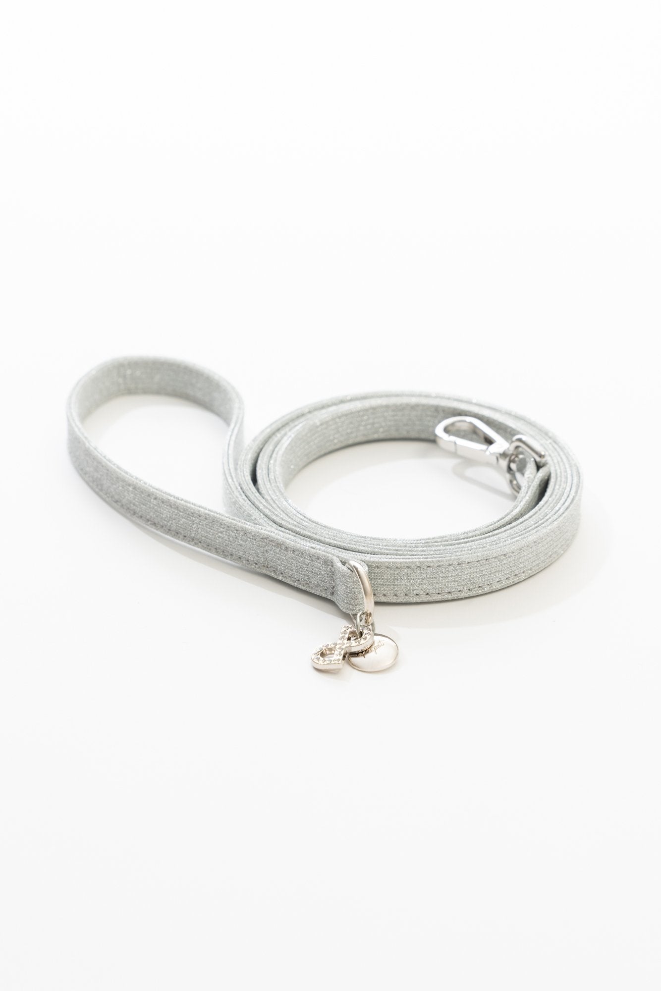 GUINZAGLIO PER CANI IN LUREX PIATTO ARGENTO