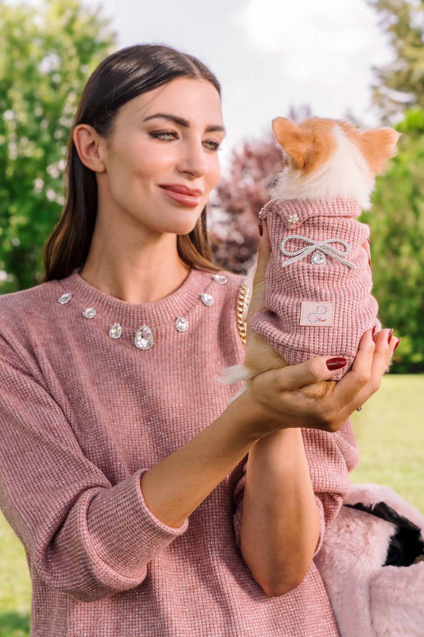 MAGLIONCINO DOLCEVITA IN LUREX ROSA