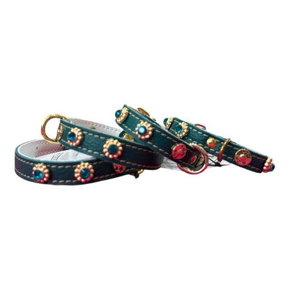 Collare strass Verde