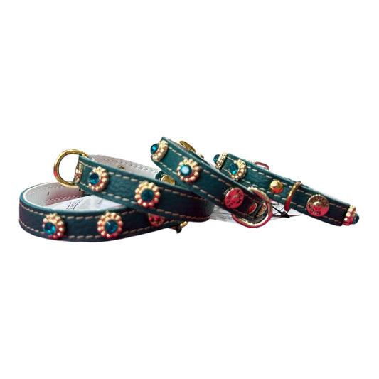 Collare strass Verde