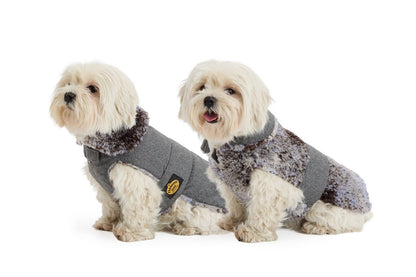 Cappotto impermeabile foderato in pelliccia teddy