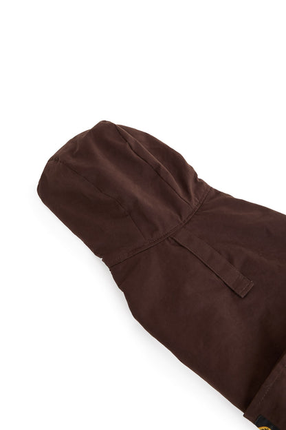 Cappotto impermeabile foderato in pannetto di lana con cappuccio