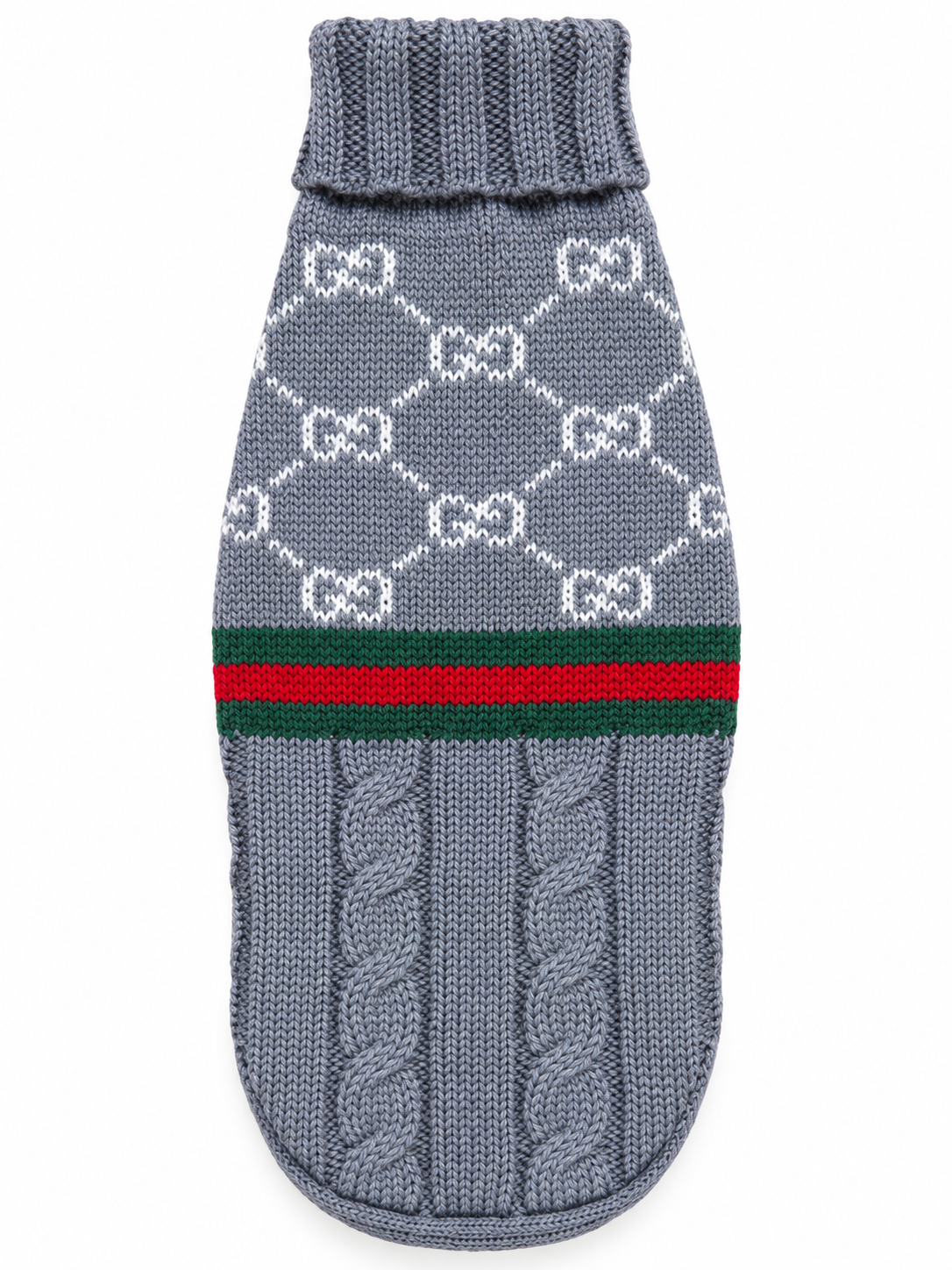 Pull Trecce e Coste Infinity Grigio