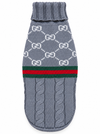 Pull Trecce e Coste Infinity Grigio