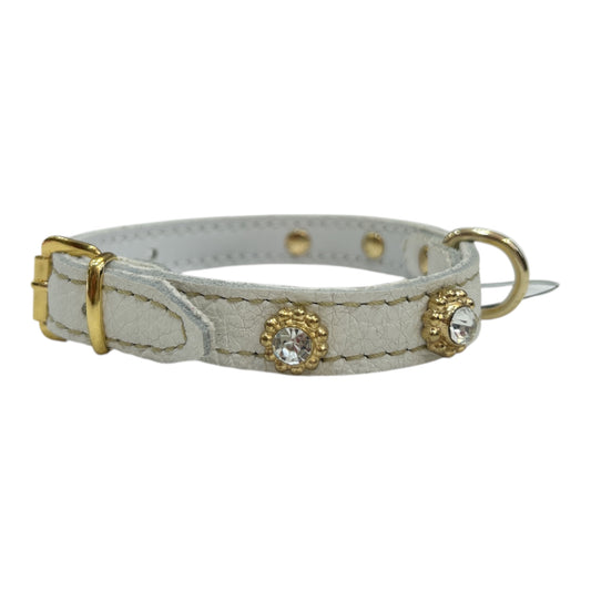 Collare bianco con strass