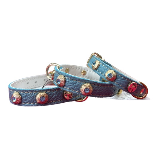 Collare strass Sky Blue