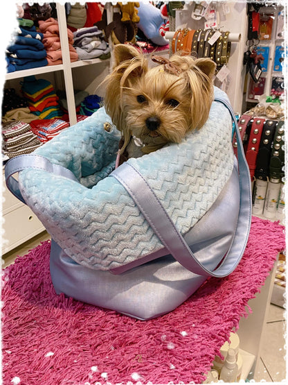Borsa Risvolto azzurra