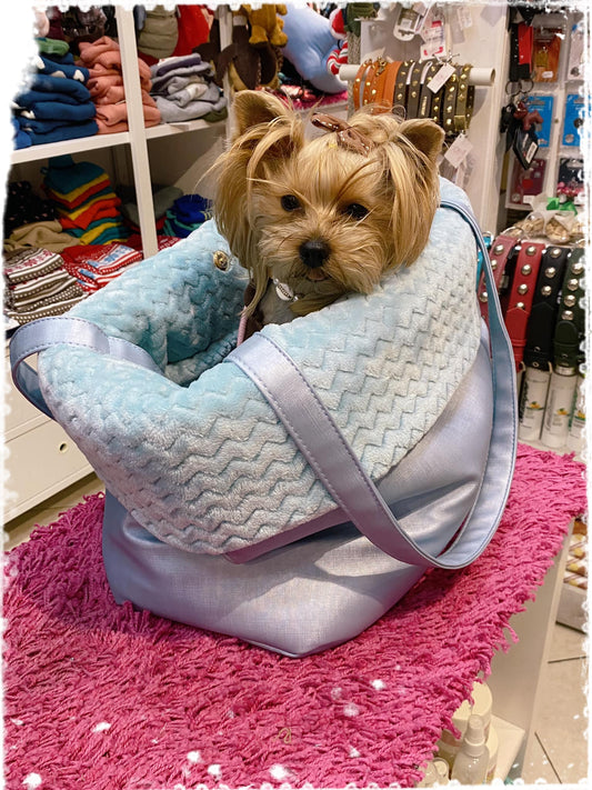 Borsa Risvolto azzurra