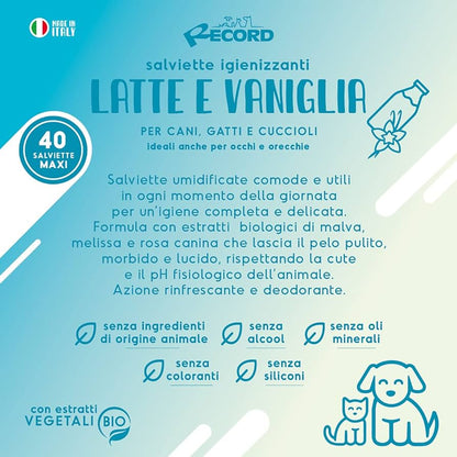 Salviette igienizzanti Latte e Vaniglia