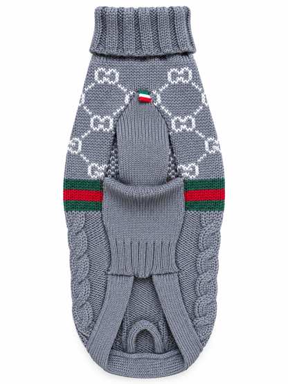 Pull Trecce e Coste Infinity Grigio