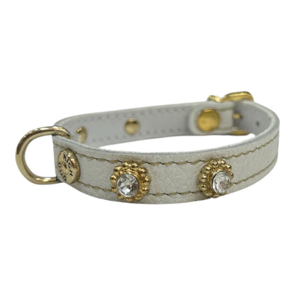 Collare bianco con strass