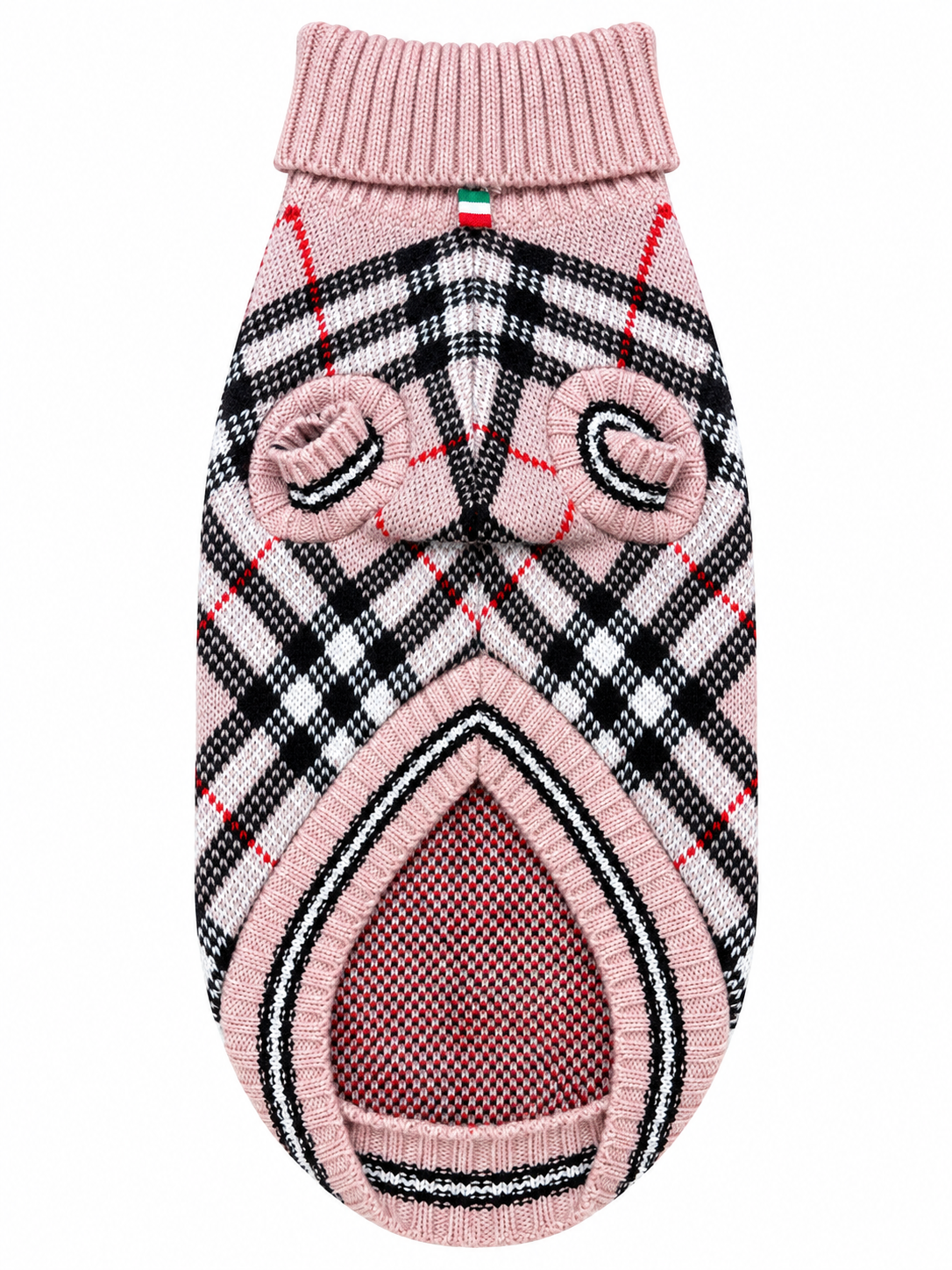 Cardigan Tartan Rosa Antico