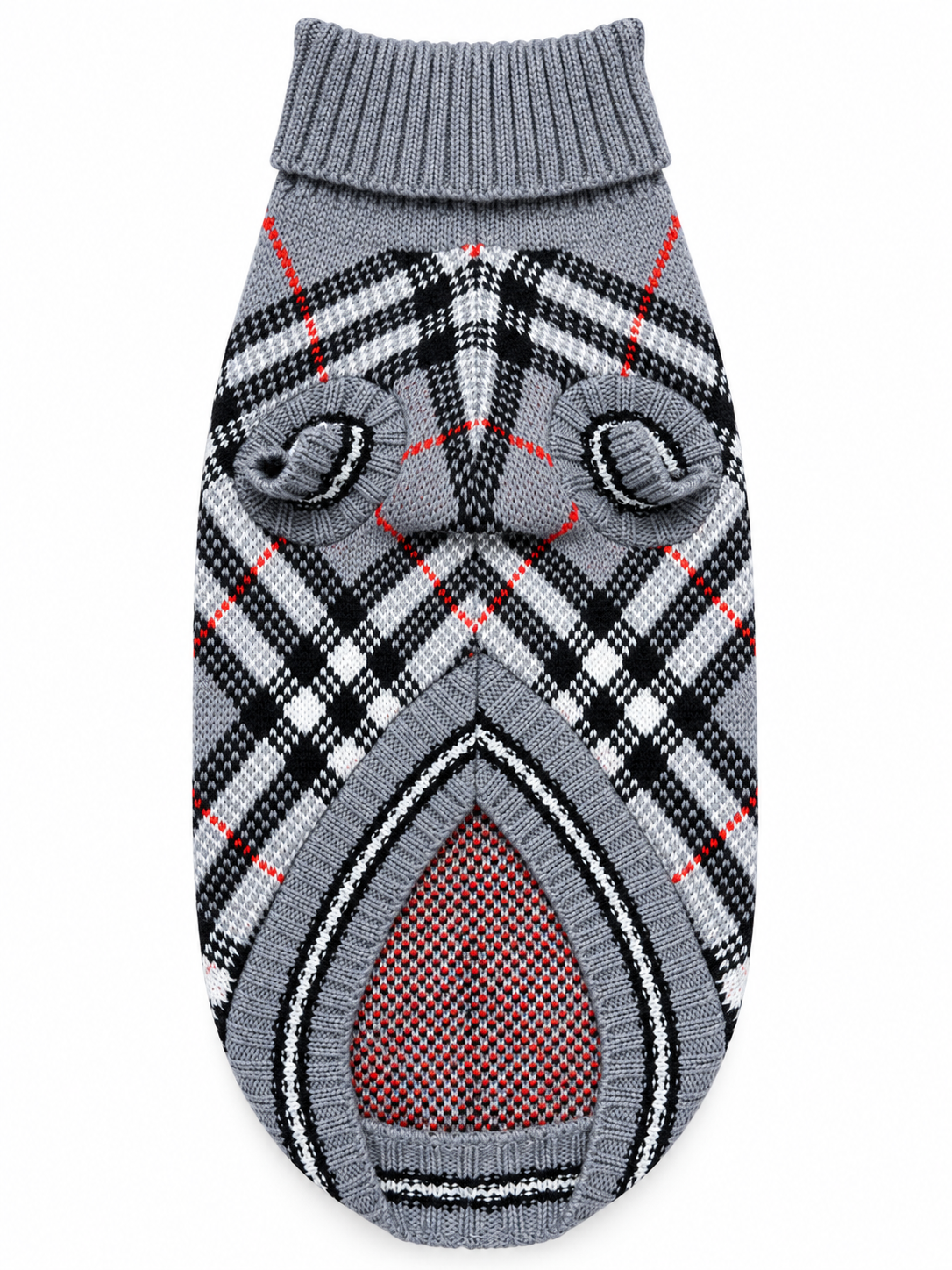 Cardigan Tartan Grigio