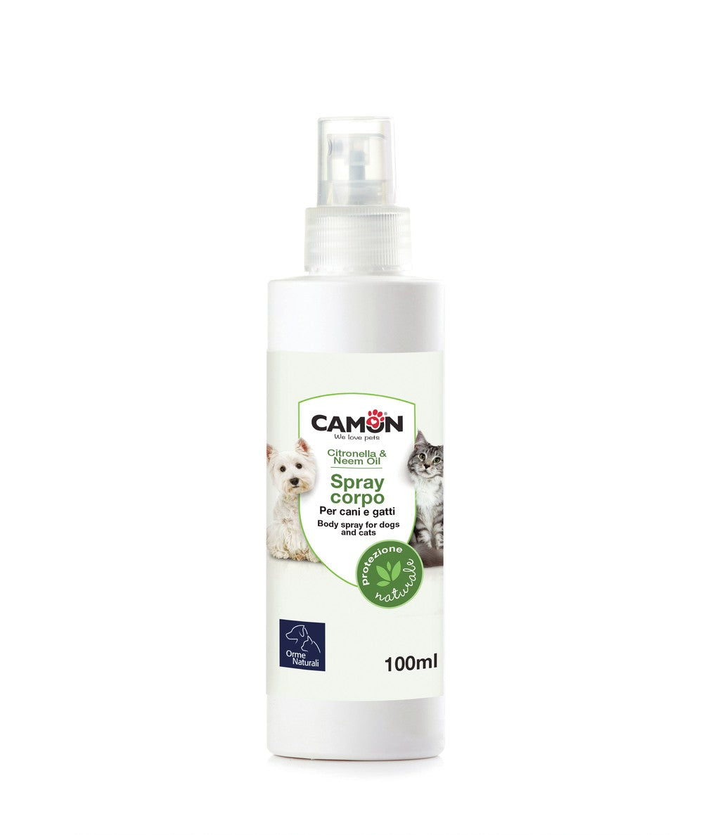 Spray corpo per cani e gatti con Citronella e Olio di Neem