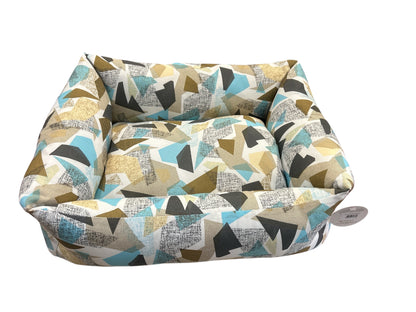 Cuccia Geometrica Beige/azzurra