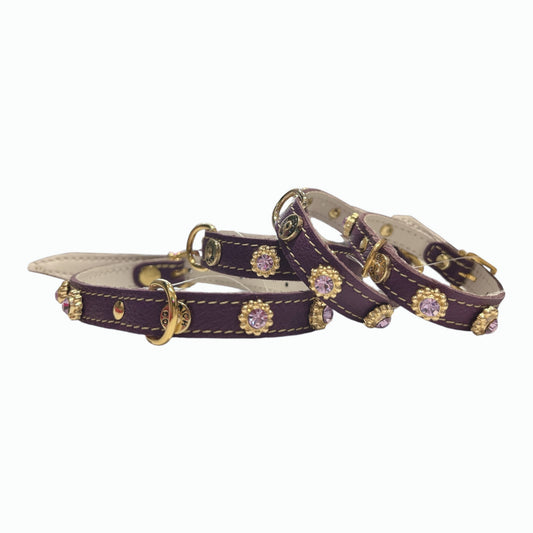 Collare Viola con Strass
