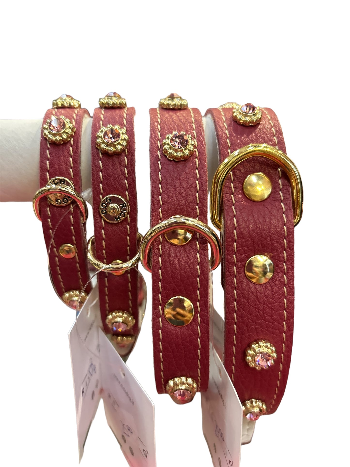 Collare Bordeaux con brillanti