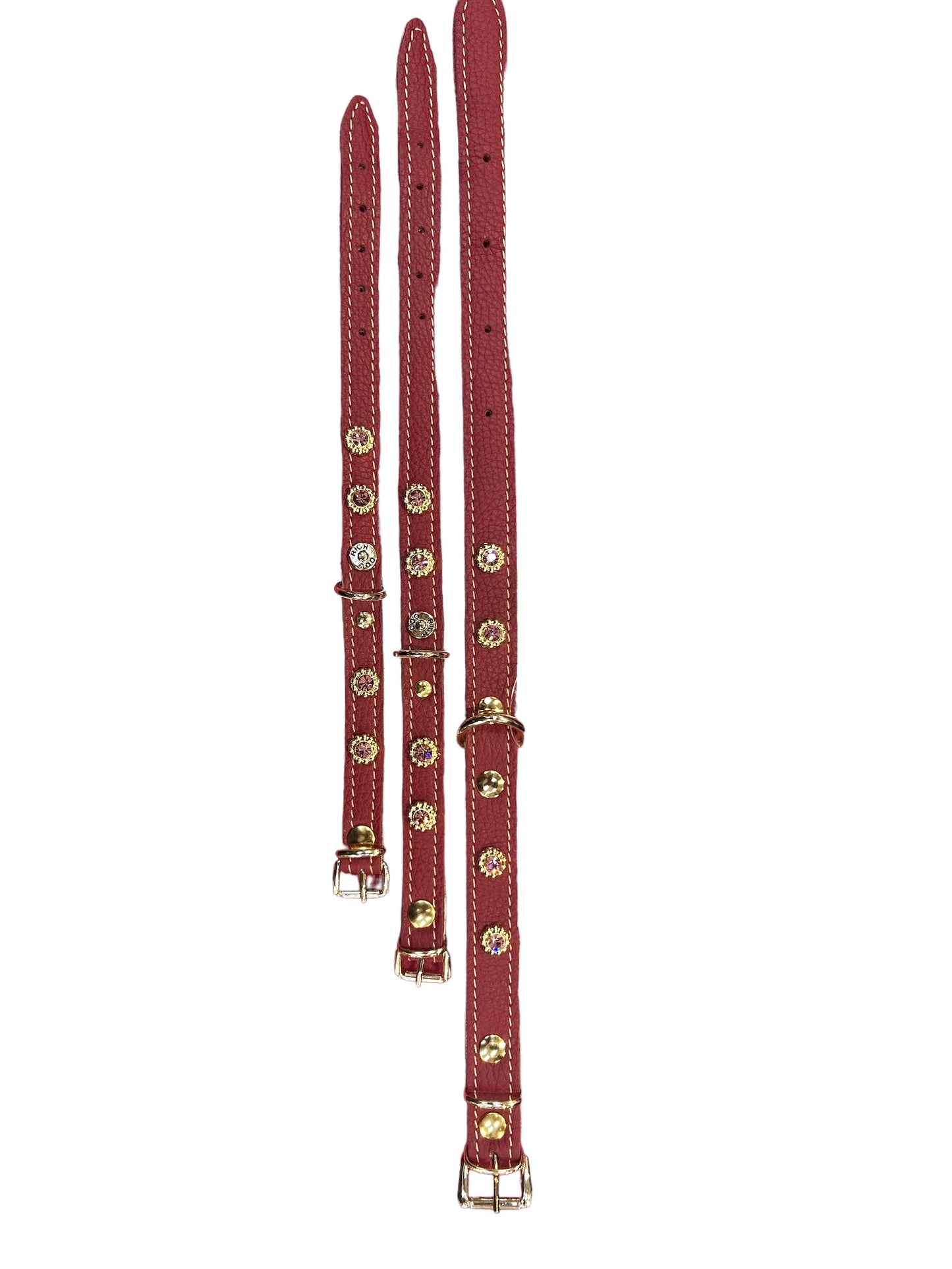 Collare Bordeaux con brillanti