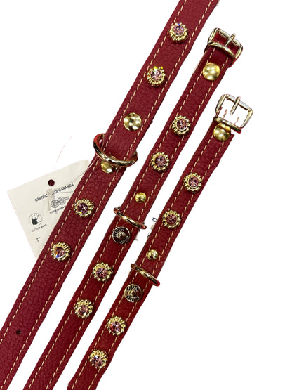Collare Bordeaux con brillanti