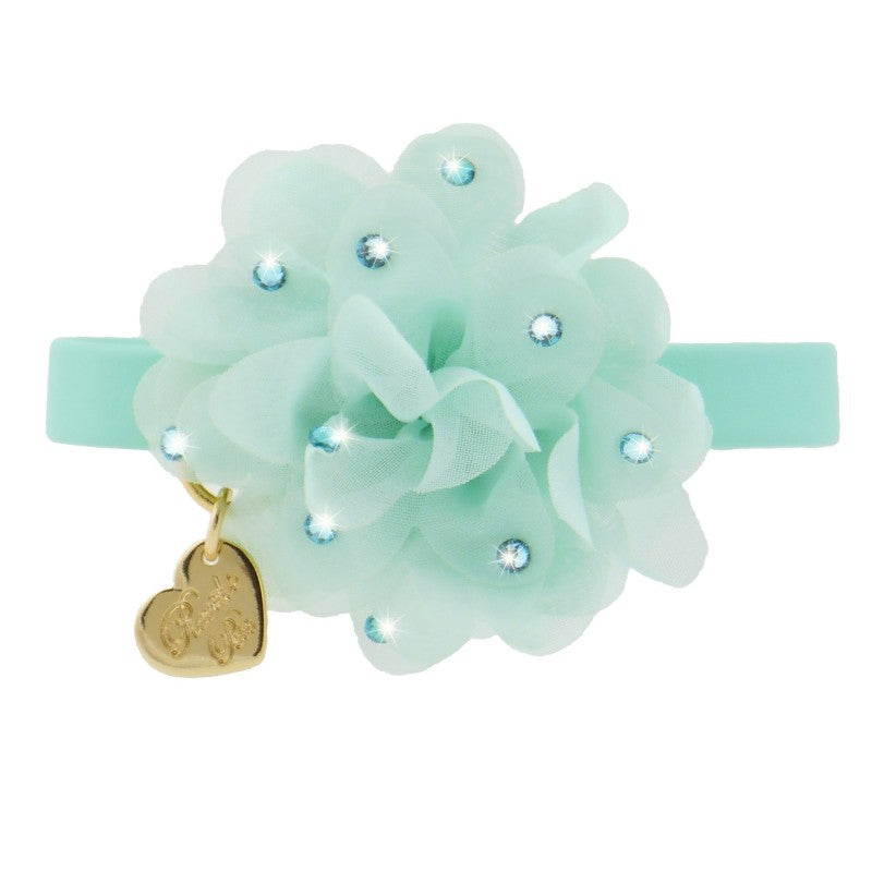 CHIC FLOWER COLLAR TIFFANY ECOLEATHER/GOLD