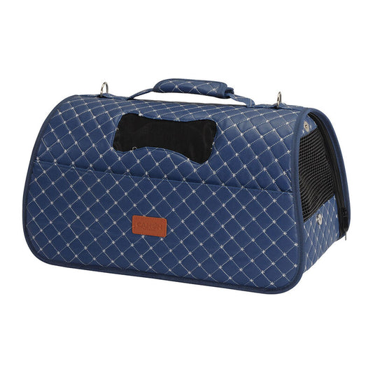 Trasportino trapuntato "Rombo" blu