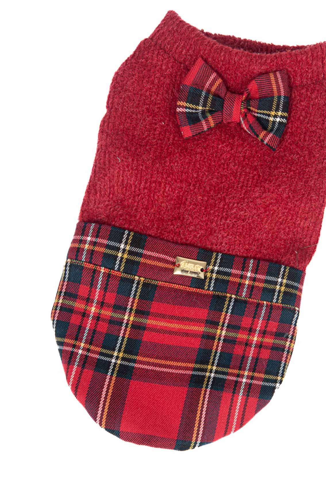 MAGLIONCINO SCOTTISH RED CON PAPILLON