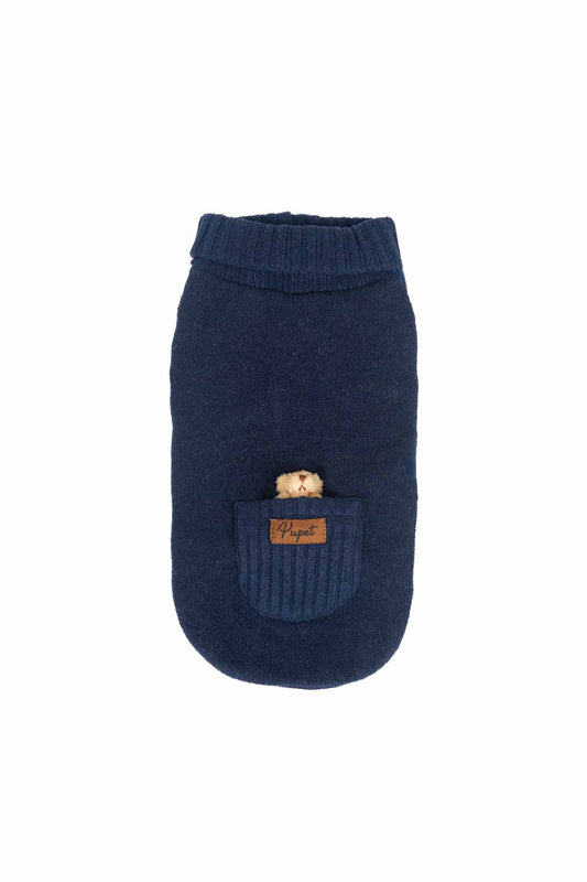 Maglioncino orsetto nel taschino Blu