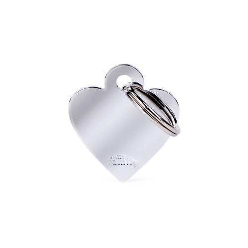 Medaglietta Basic Cuore Piccola in Ottone Cromato