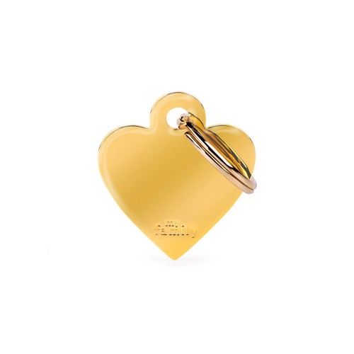 Medaglietta Basic Cuore Piccola in Ottone Dorato