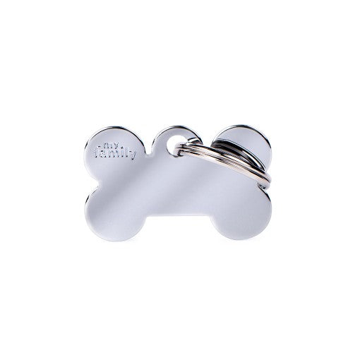 Medaglietta Basic Osso Piccola in Ottone Cromato